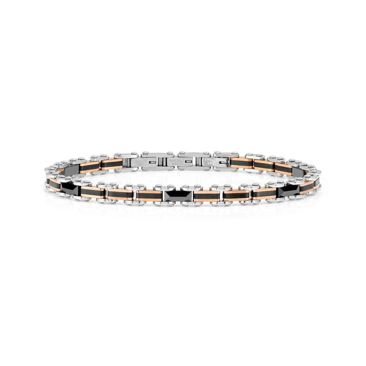 Nomination Virtus Code Steel Bracelet Black & Rose