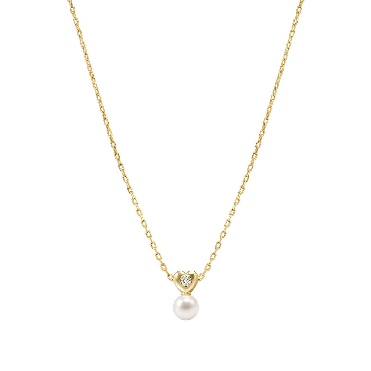 Nomination Pearls Loop Heart Pearl Necklace gold