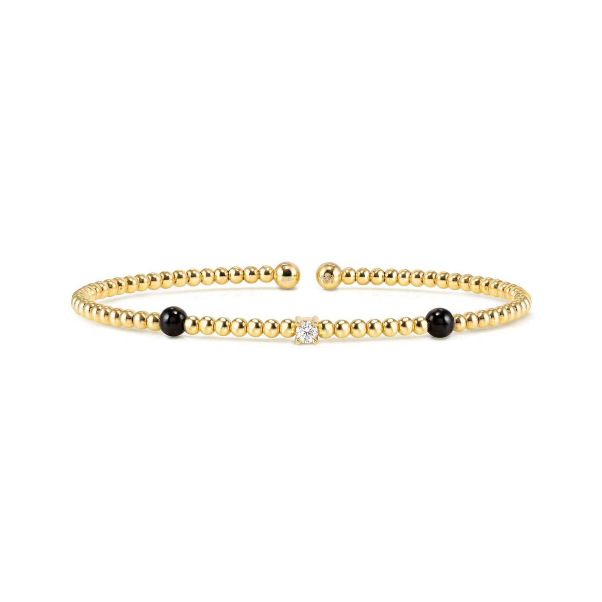 Nomination Siren Dream Bead & Stone Bracelet gold black agate