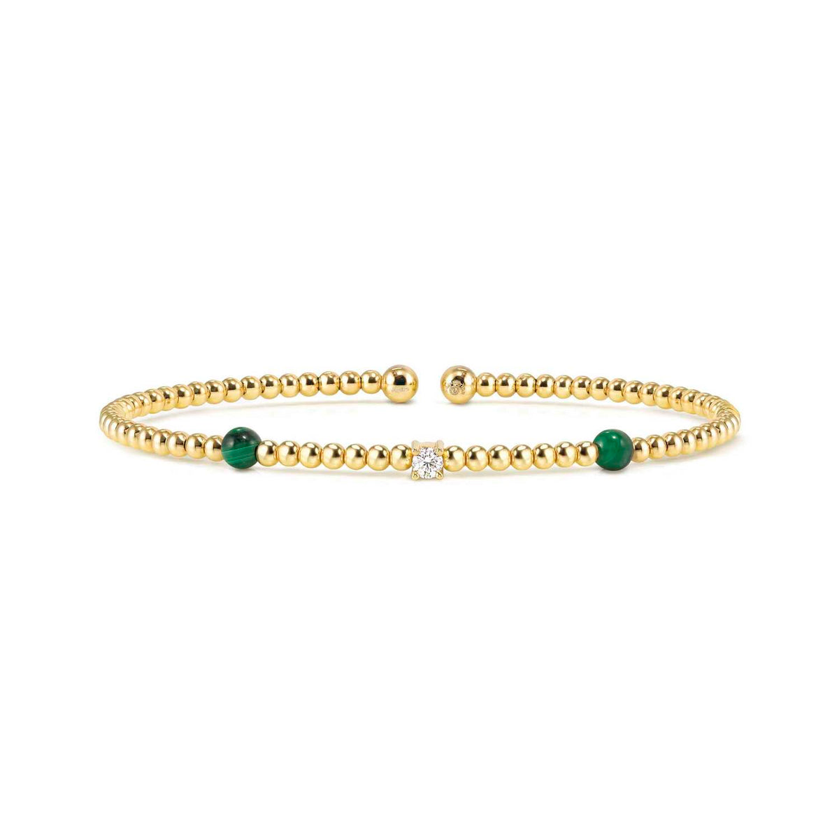 Nomination Siren Dream Bead & Stone Bracelet gold malachite