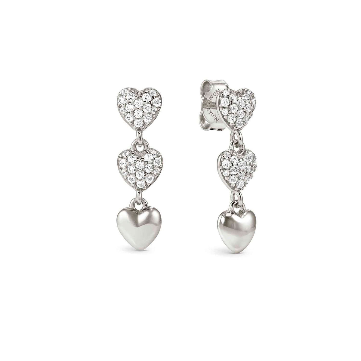Nomination Precious Moves Triple Heart Earrings