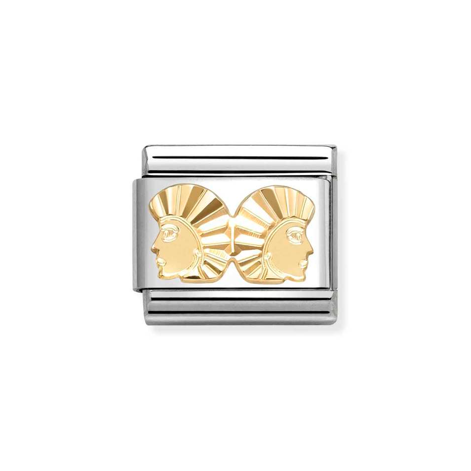 Nomination Classic Link Etched Gemini Charm in Gold