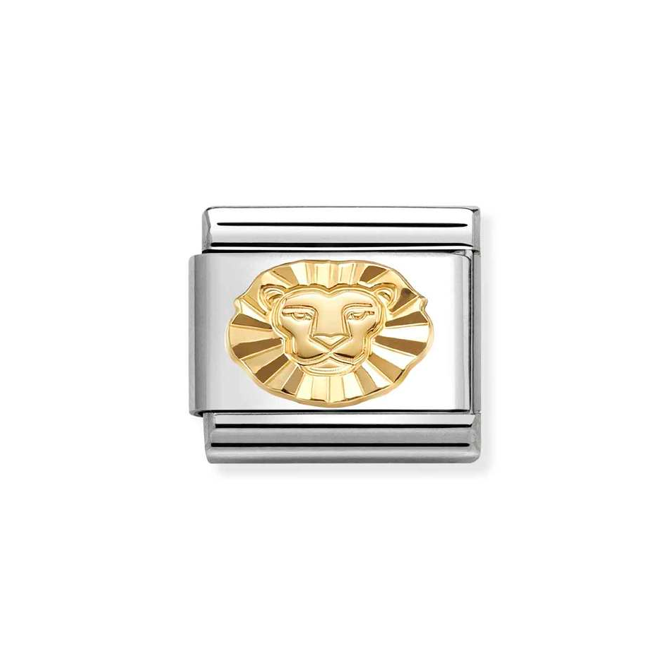 Nomination Classic Link Etched Leo Charm in Gold
