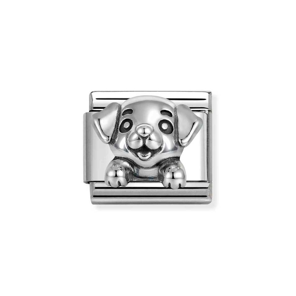 Nomination Classic Link Dog Charm in Silver