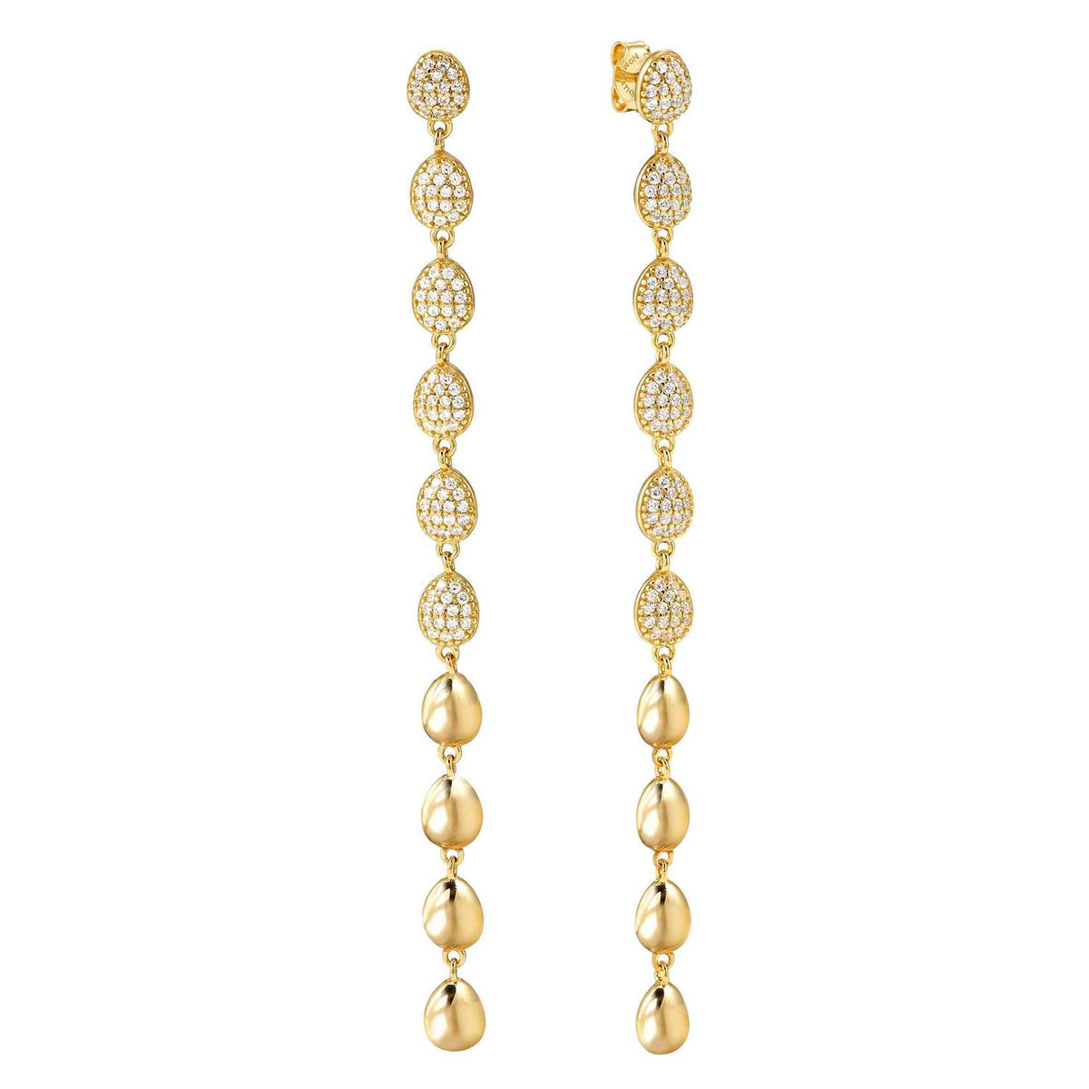 Nomination Precious Moves Long Oval Drop Earrings gold