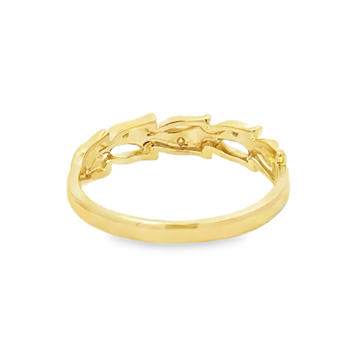 Diamond Tulip Ring 9ct Gold rear