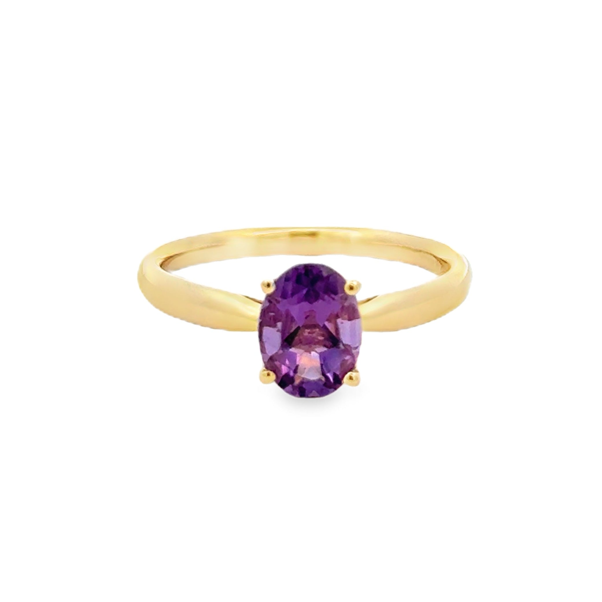 Amore Oval Cut Amethyst Ring 9ct Gold