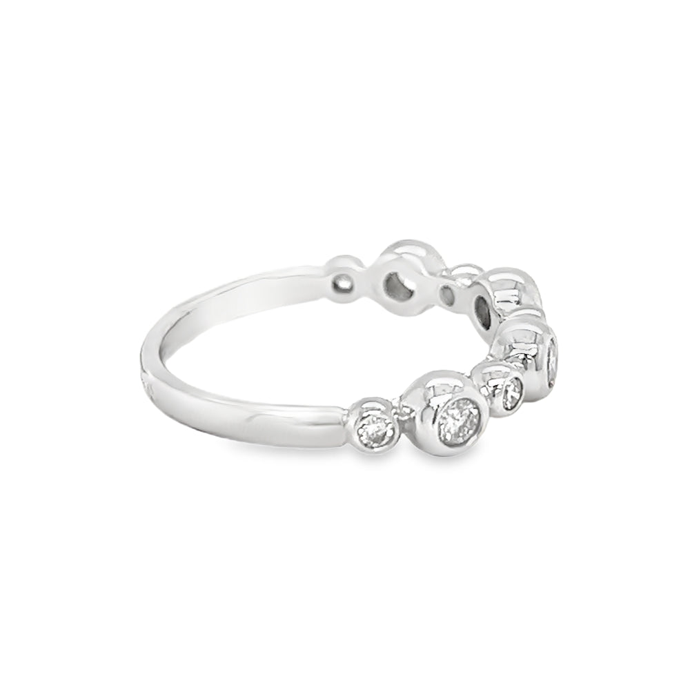 Diamond Bubble Eternity Ring 0.65ct 9ct White Gold side