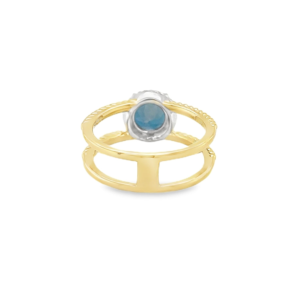 London Blue Topaz Ring by Amore 9ct Gold