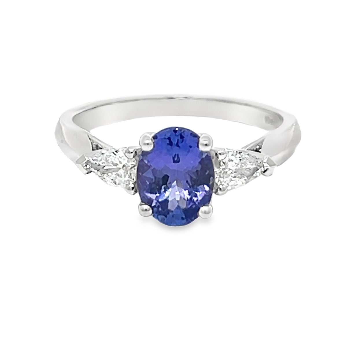 Tanzanite & Diamond Trilogy Ring Platinum
