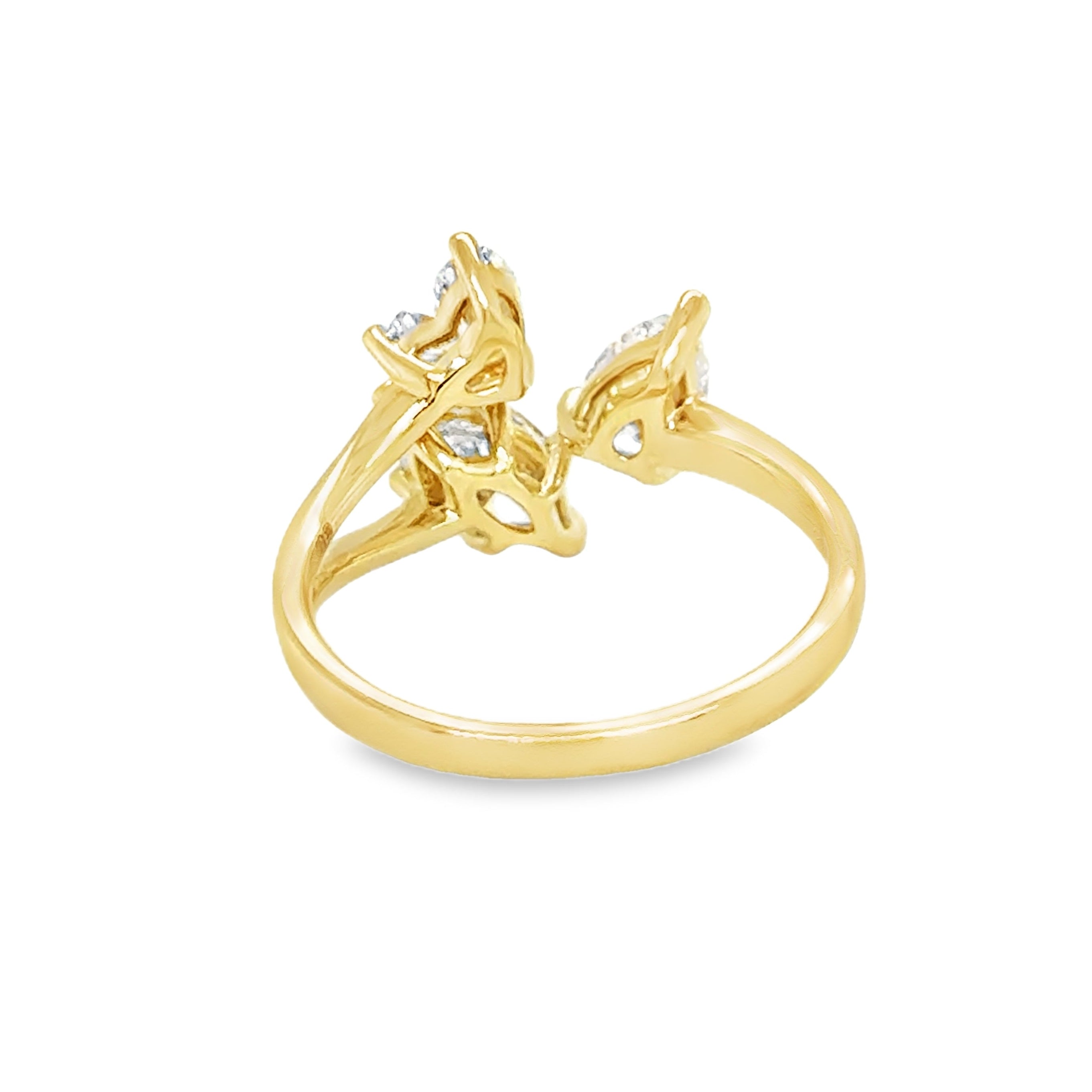 Lab Grown Diamond 3 Stone Mix Cut Ring 1.70ct 9ct Gold rear