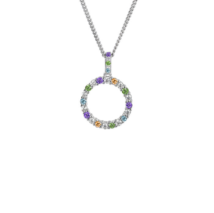 Circle of Life Colour Necklace Sterling Silver