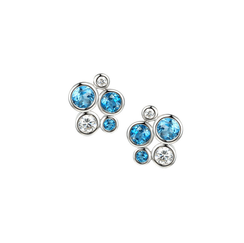 Amore Fantasia Symphony Blue Earrings