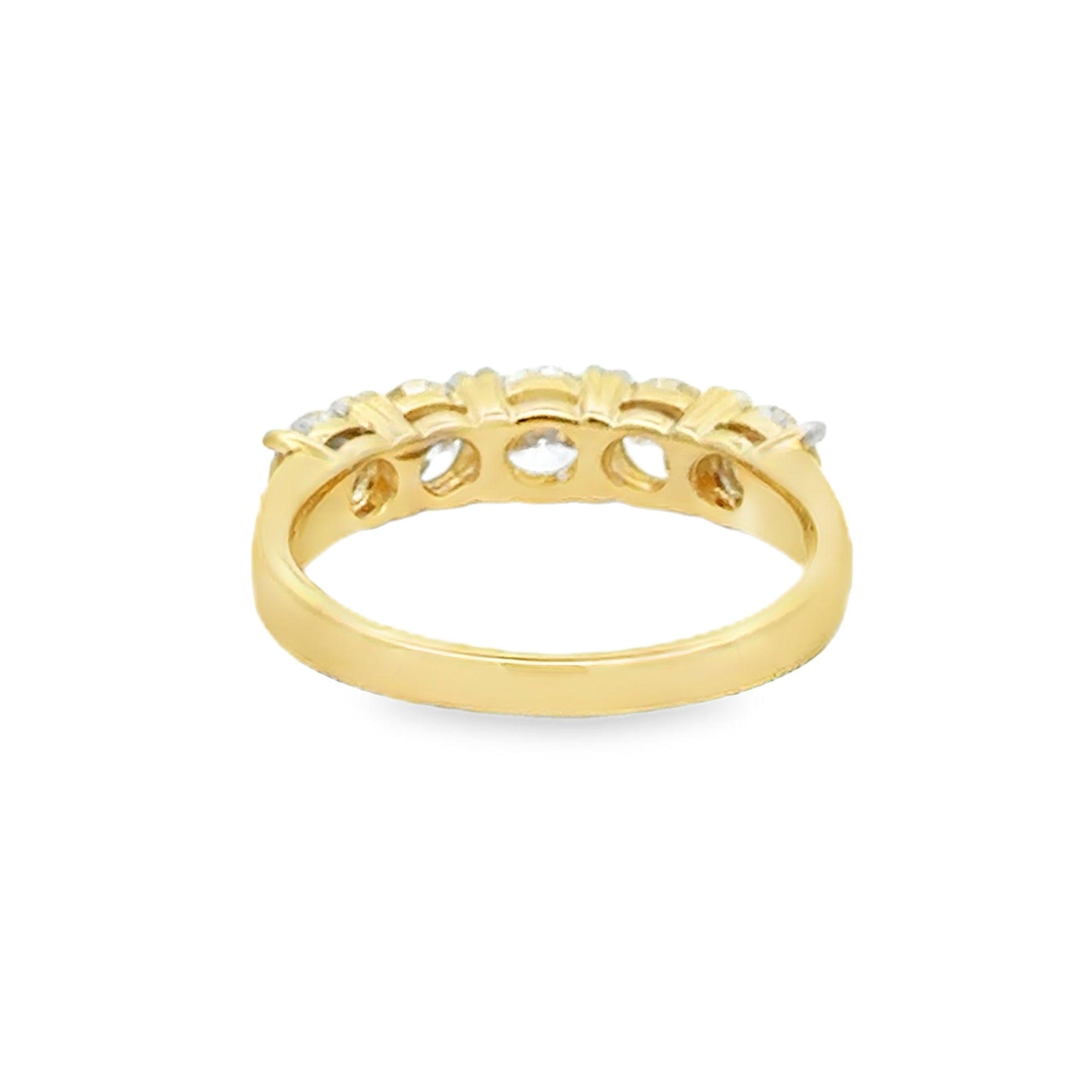 Lab Grown Diamond 5 Stone Eternity Ring 1.50ct 9ct Gold rear