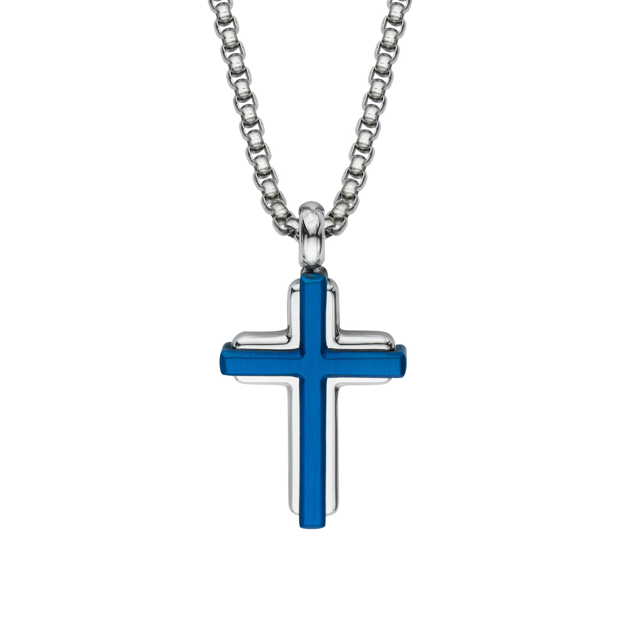 Unique & Co Men's Steel Cross Necklace AN-170