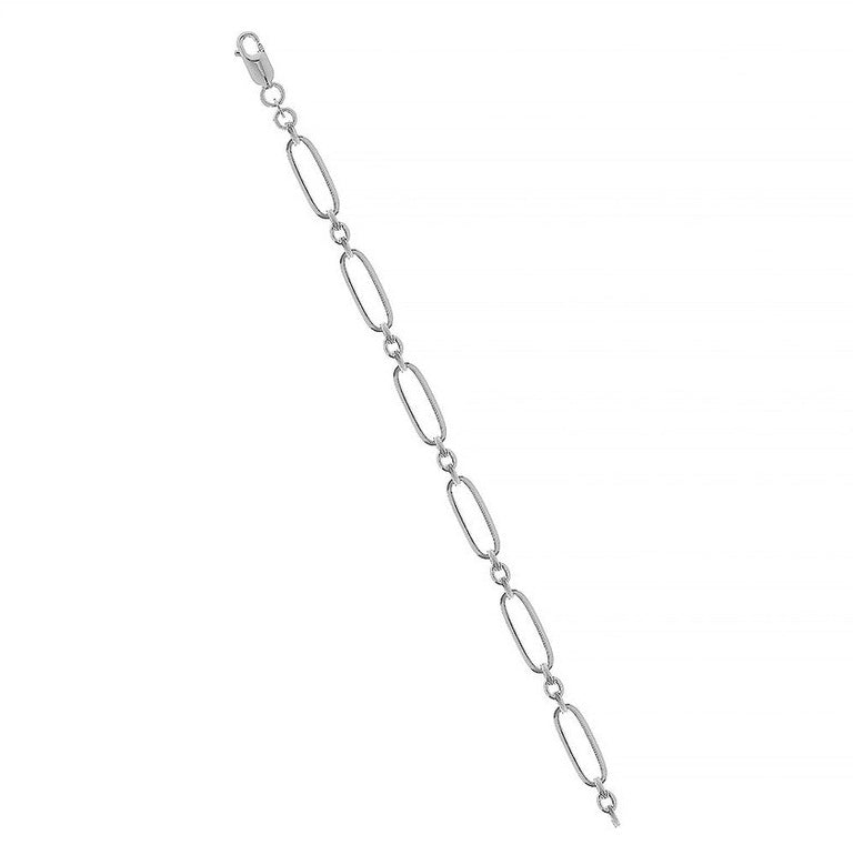 Silver Oval Link Bracelet
