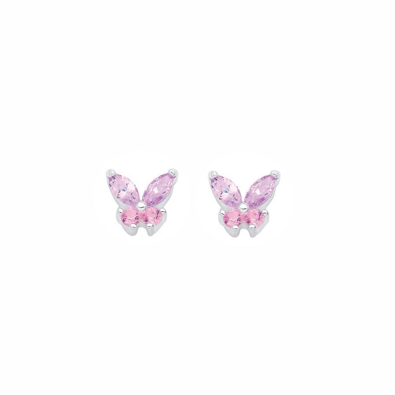 Sterling Silver Butterfly Stud Children's Earrings