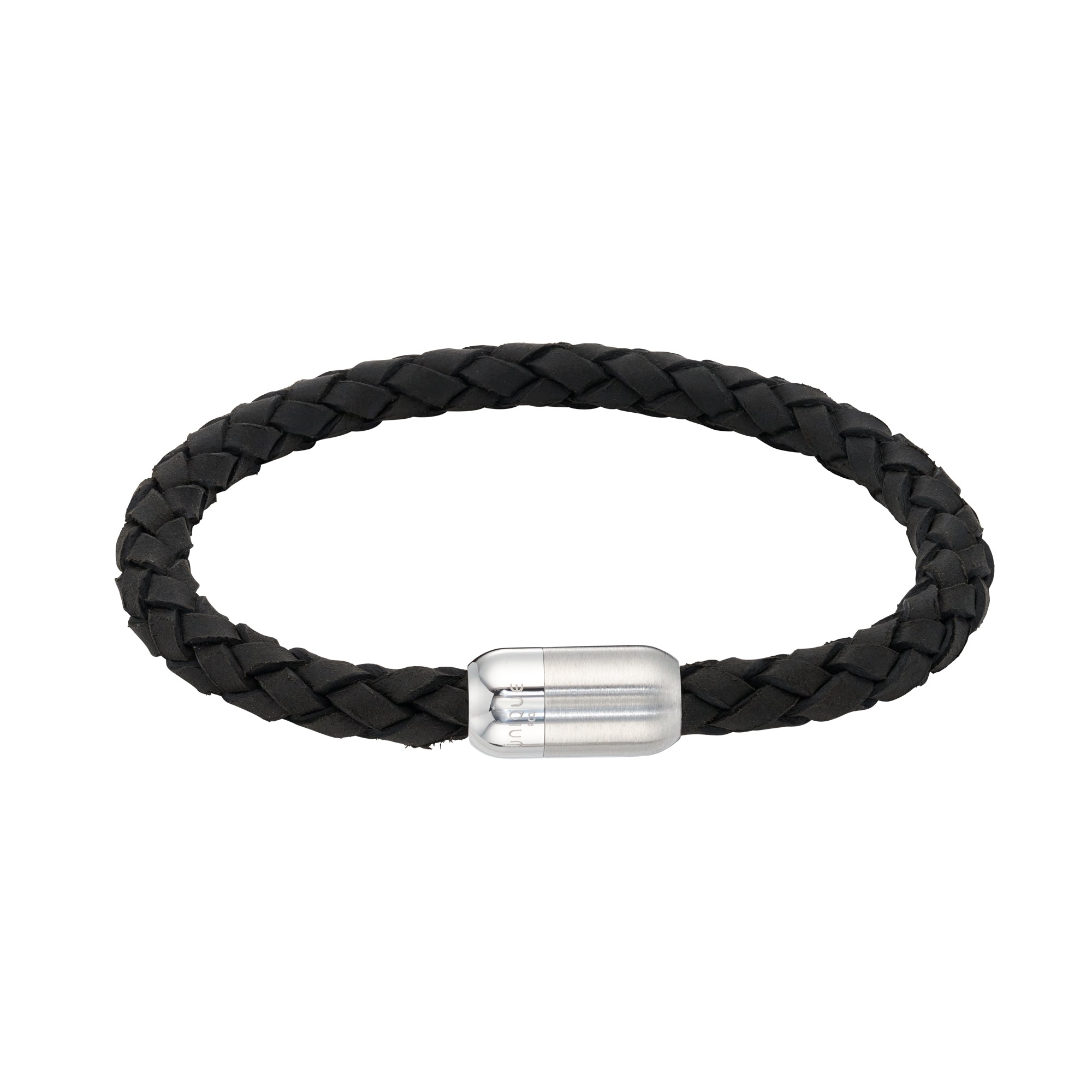 Unique & Co Men's Black Leather Bracelet B569BL