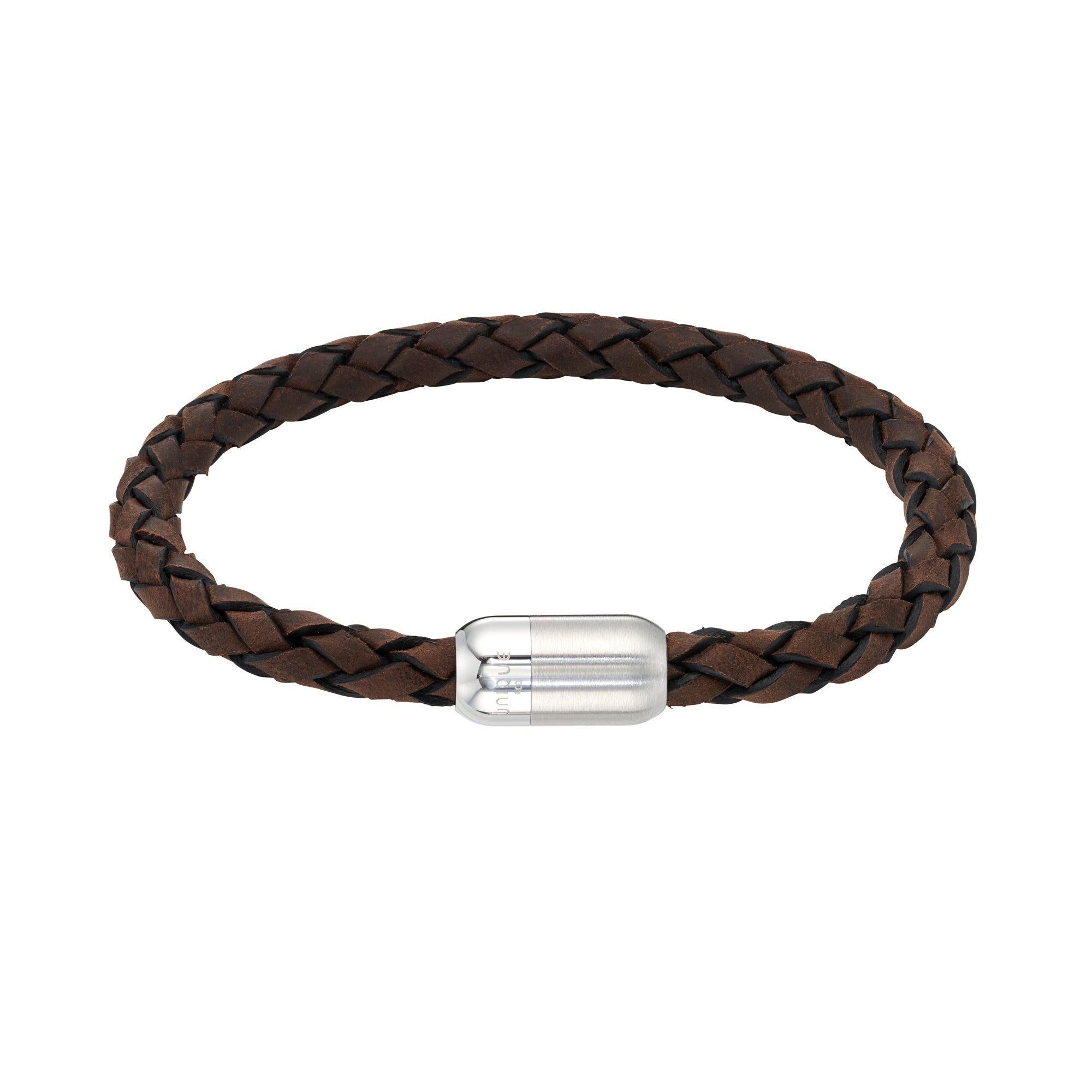 Unique & Co Men's Brown Leather Bracelet B569DB