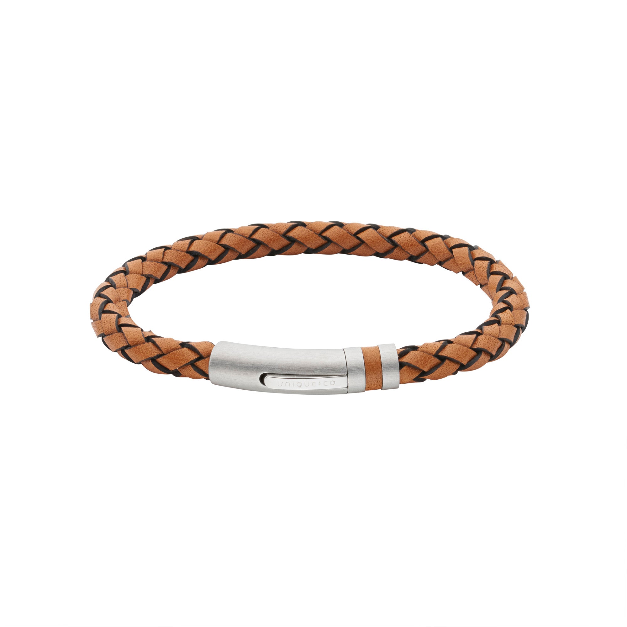 Unique & Co Men's Waxy Tan Leather Bracelet B572WT