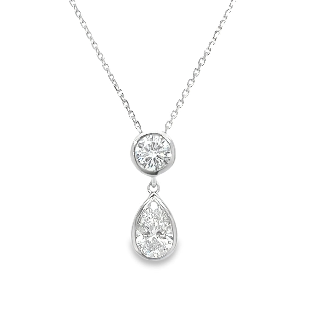 Colormond Aurora Lab Grown Diamond Neckalce 18ct White Gold