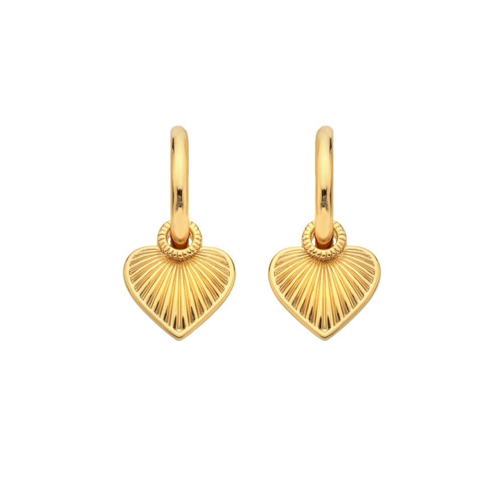 Hot Diamonds HD X Golden Heart Huggie Earrings DE808