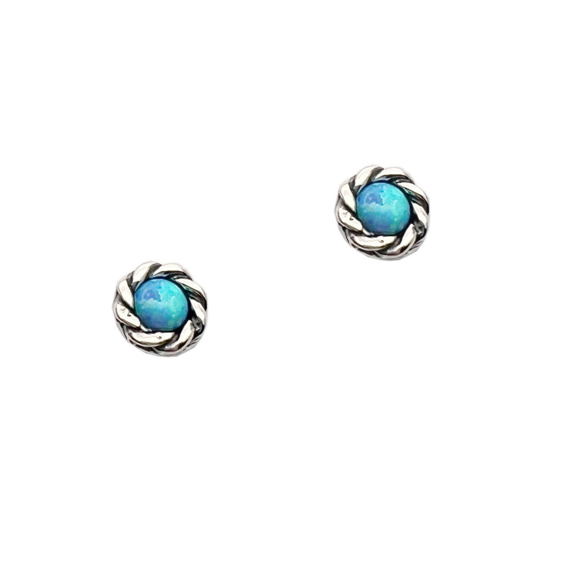 Aviv Silver Round Stud Earrings