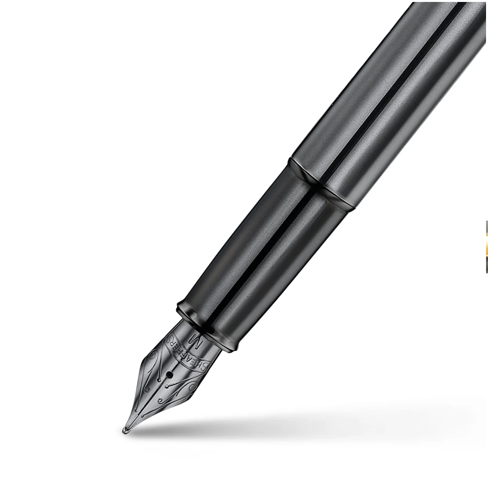 Sheaffer® 100 9375 Ionic Gunmetal Grey Fountain Pen with Shiny PVD Trims nib