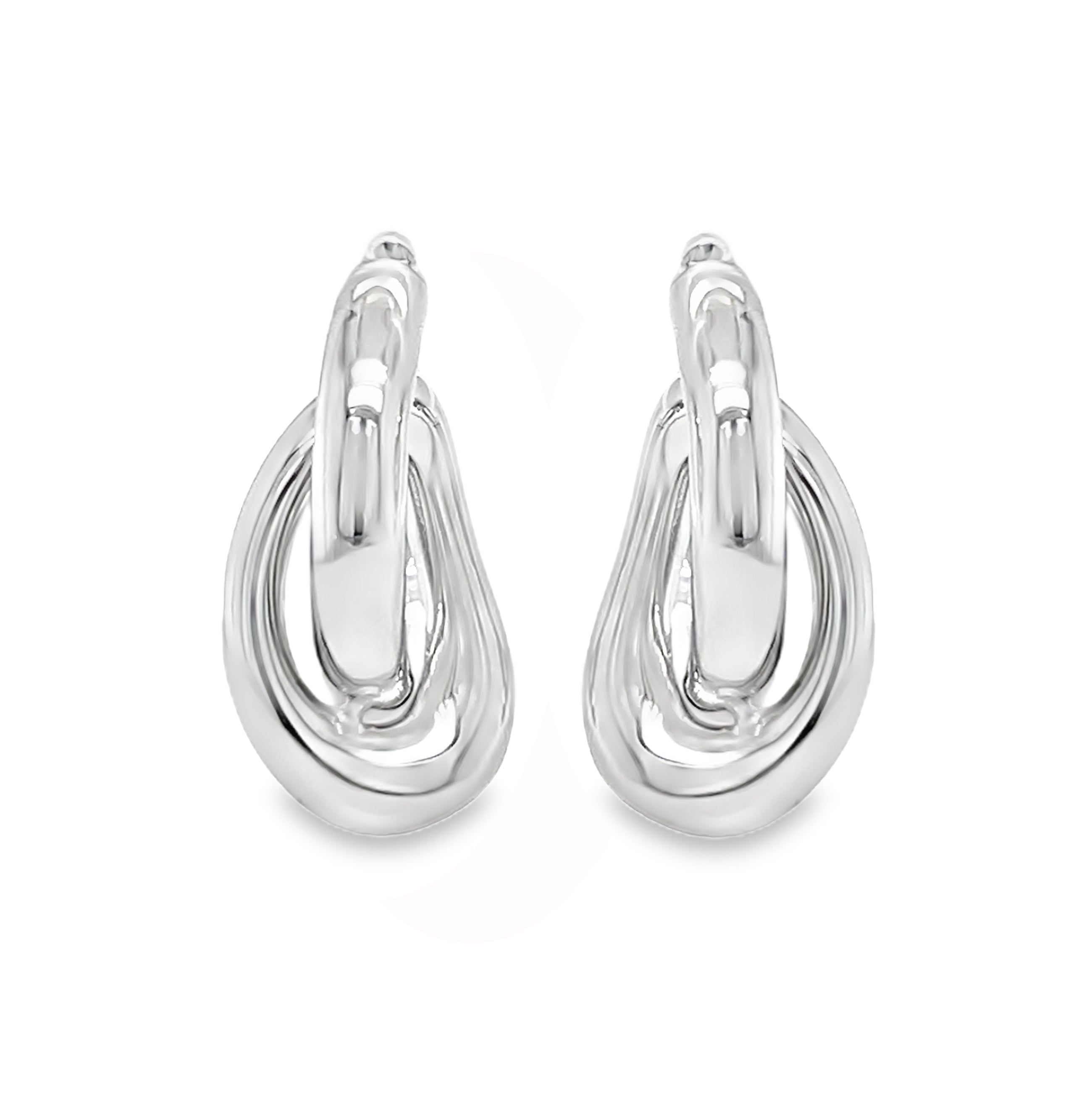Sterling Silver Twist Knot Drop Earrings