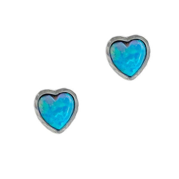 Aviv Silver Heart Stud Earrings