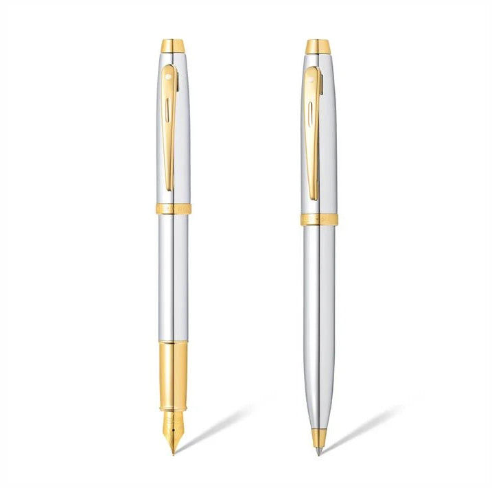 Sheaffer Series 100 Glossy Chrome Ballpoint Pen & Fountain Pens