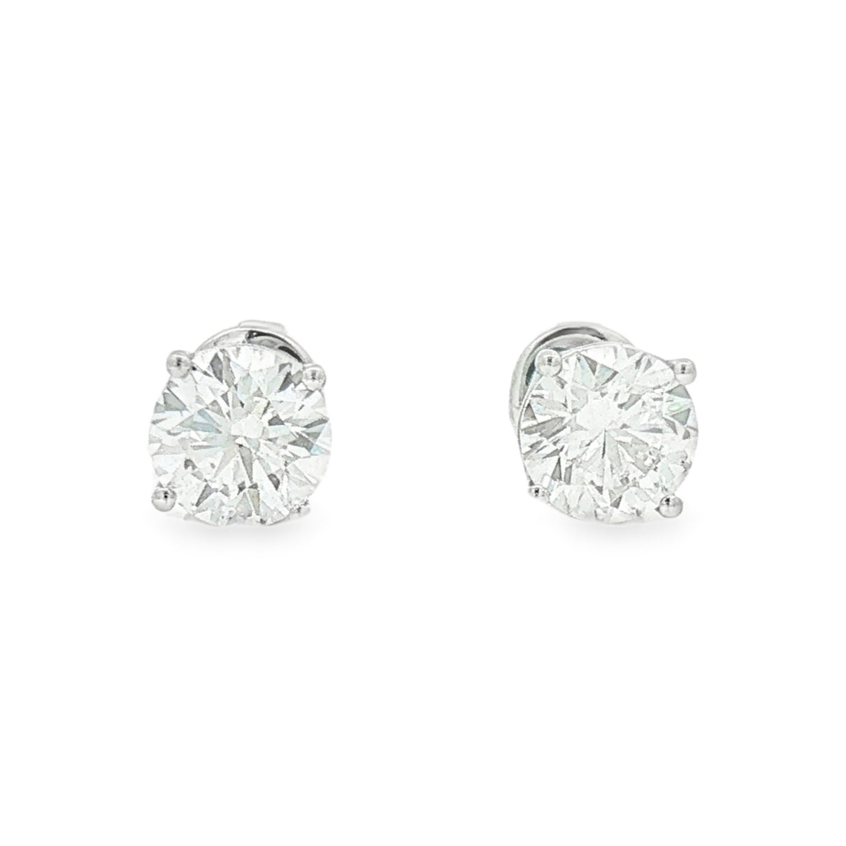 Sterling Silver Lab Grown Diamond Earrings 1.50ct