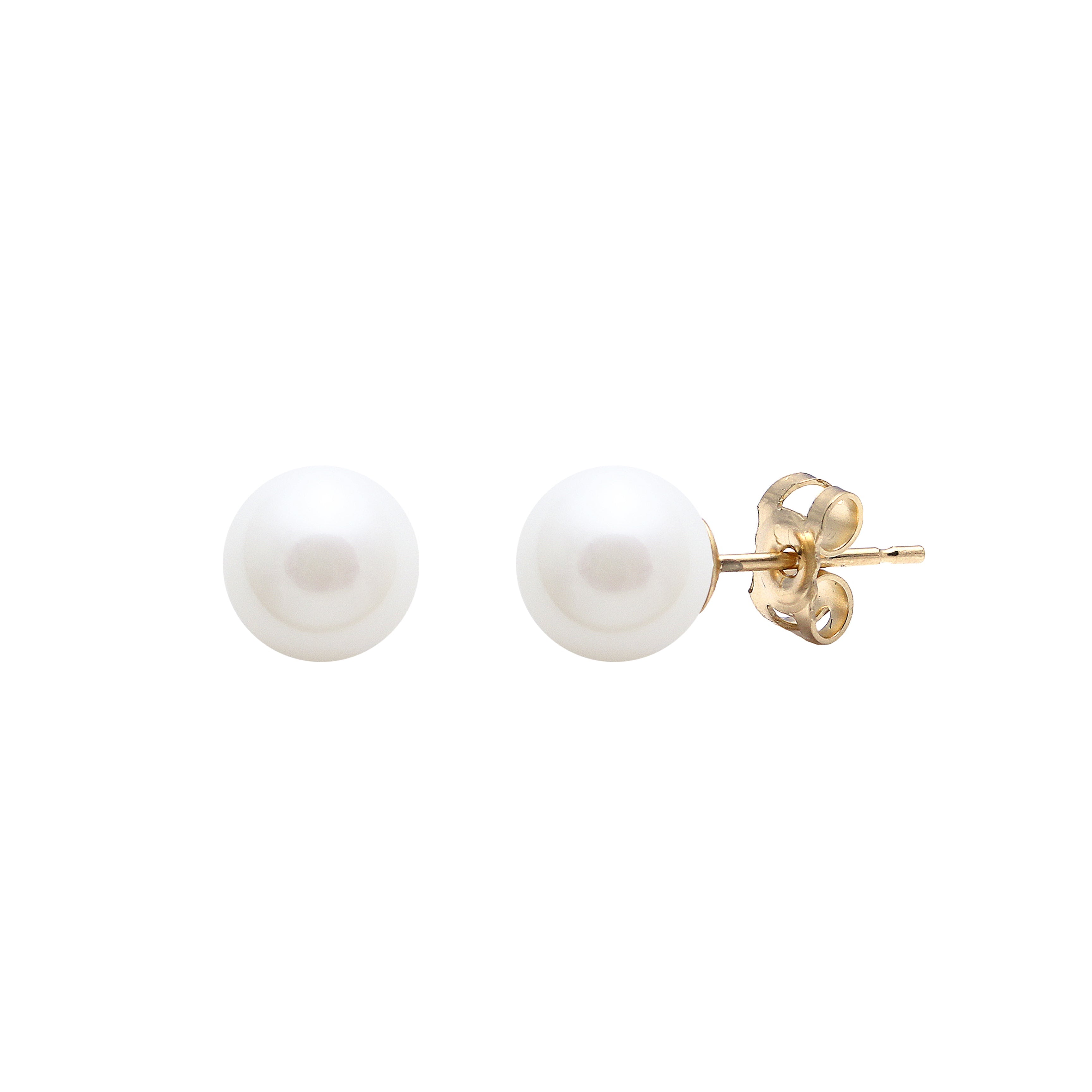 Fresh Water Cultured Pearl Stud Earring 9ct Gold