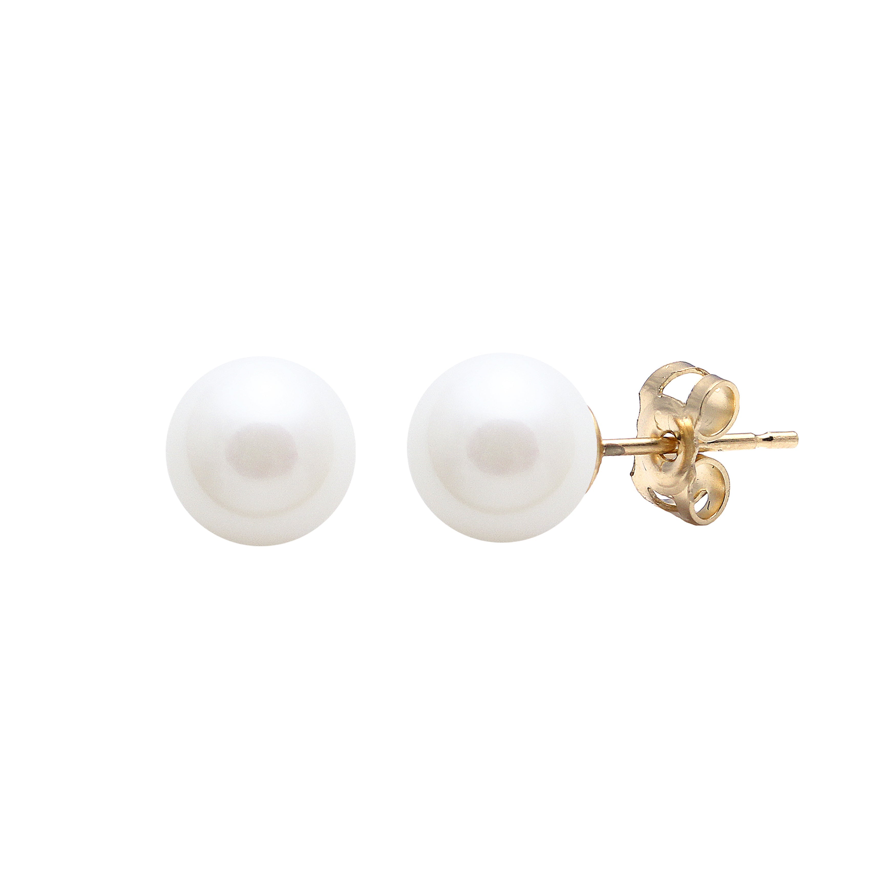 Fresh Water Cultured Pearl 6mm Stud Earring 9ct Gold