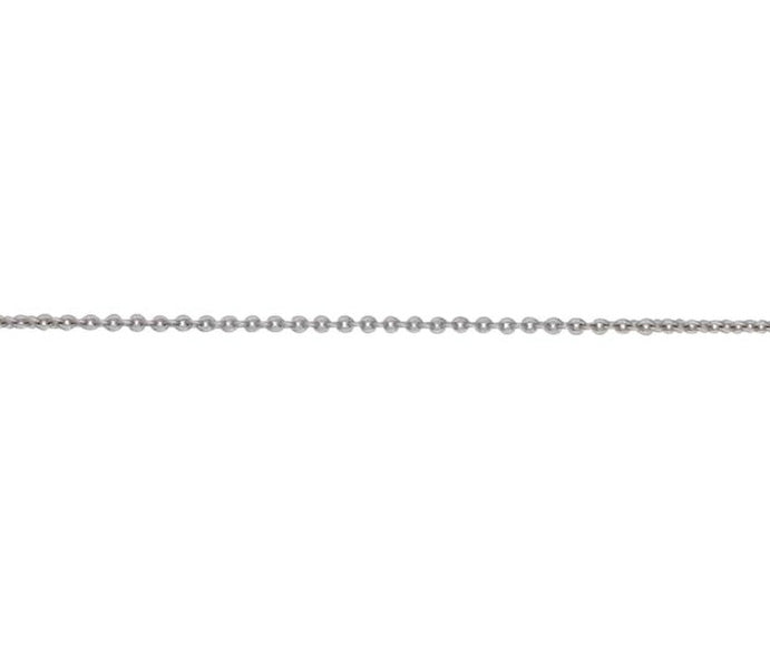Adjustable 16/18 Inch Filed Trace Hanging Chain 18ct White
