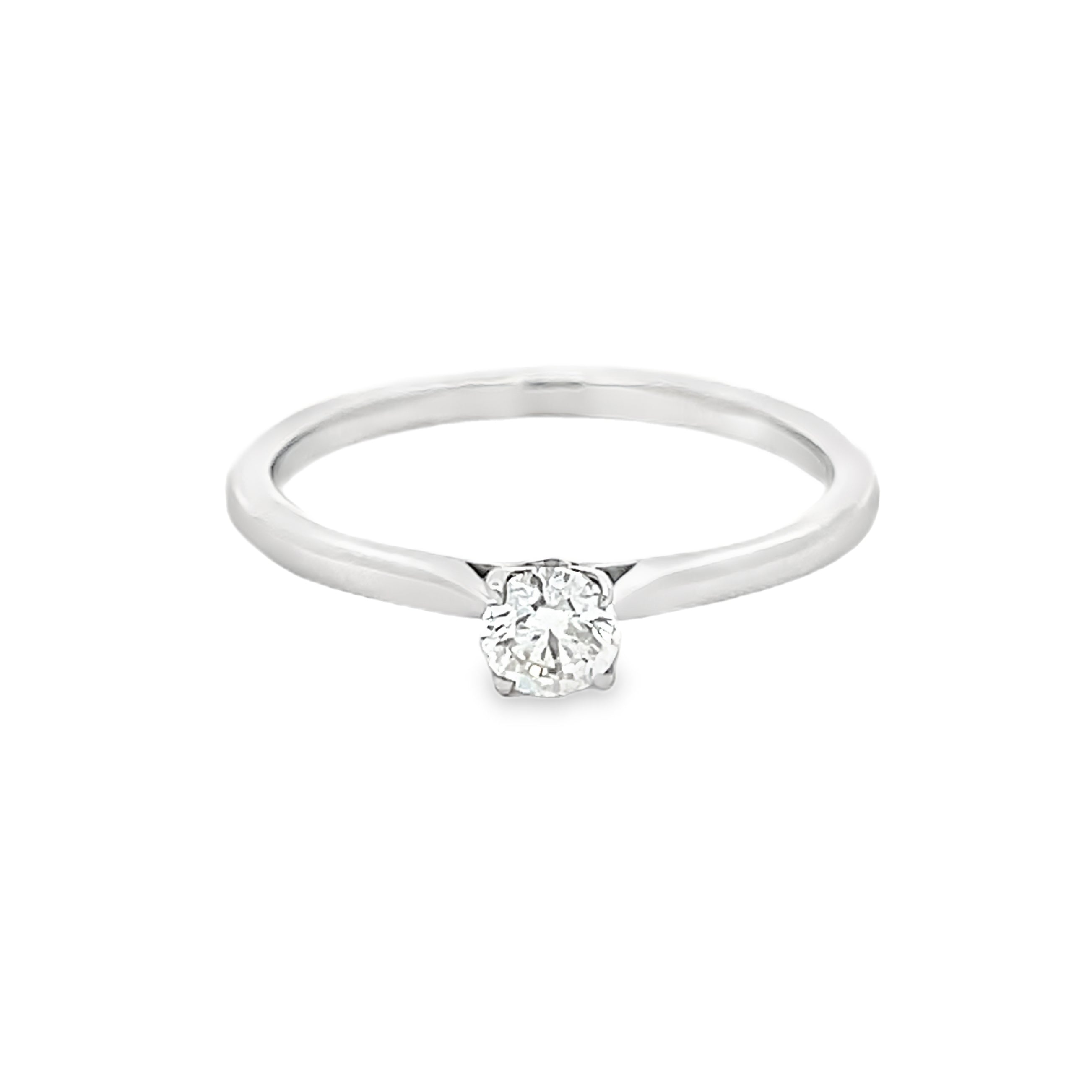 9ct White Gold Solitaire Diamond Engagement Ring 0.25ct