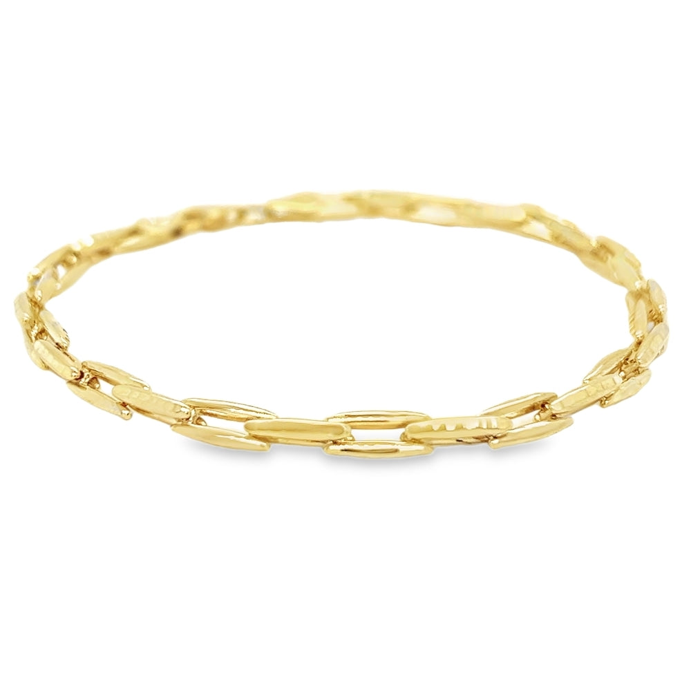 9ct Yellow Gold Paper Chain Link Bracelet