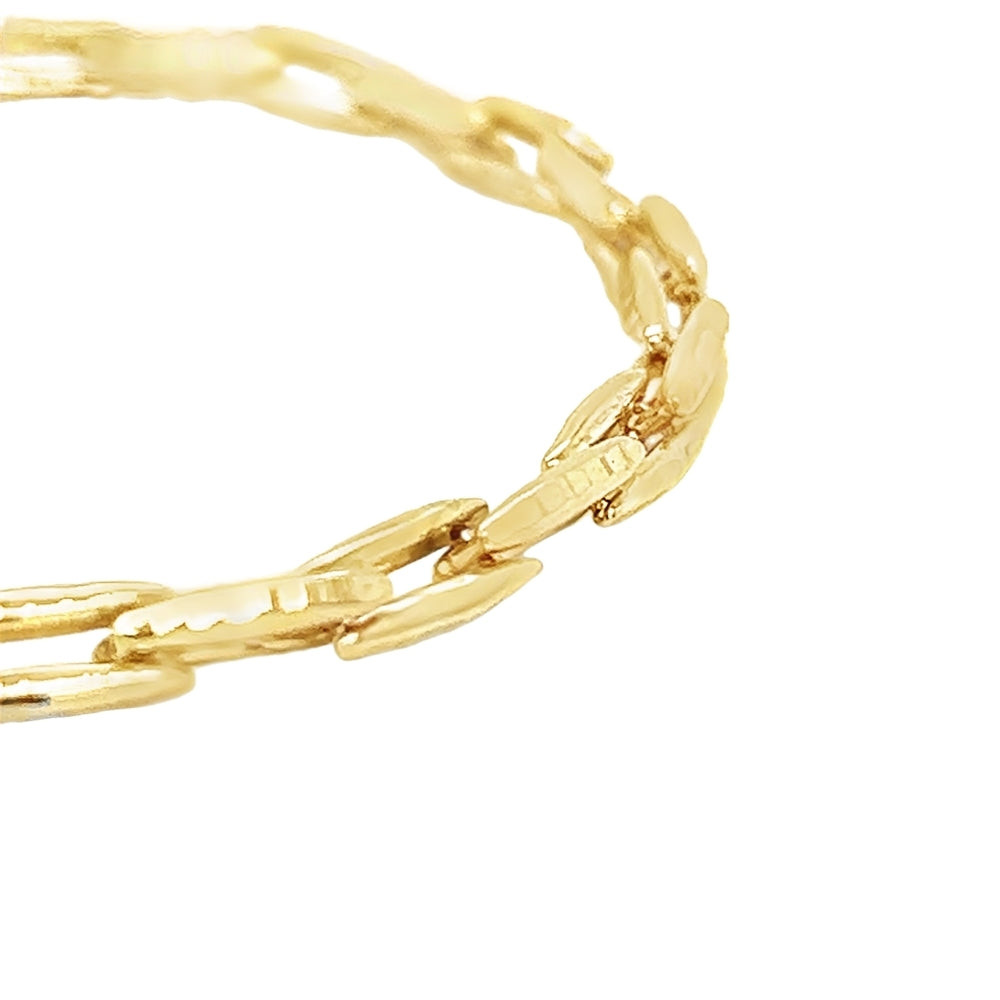 9ct Yellow Gold Paper Chain Link Bracelet