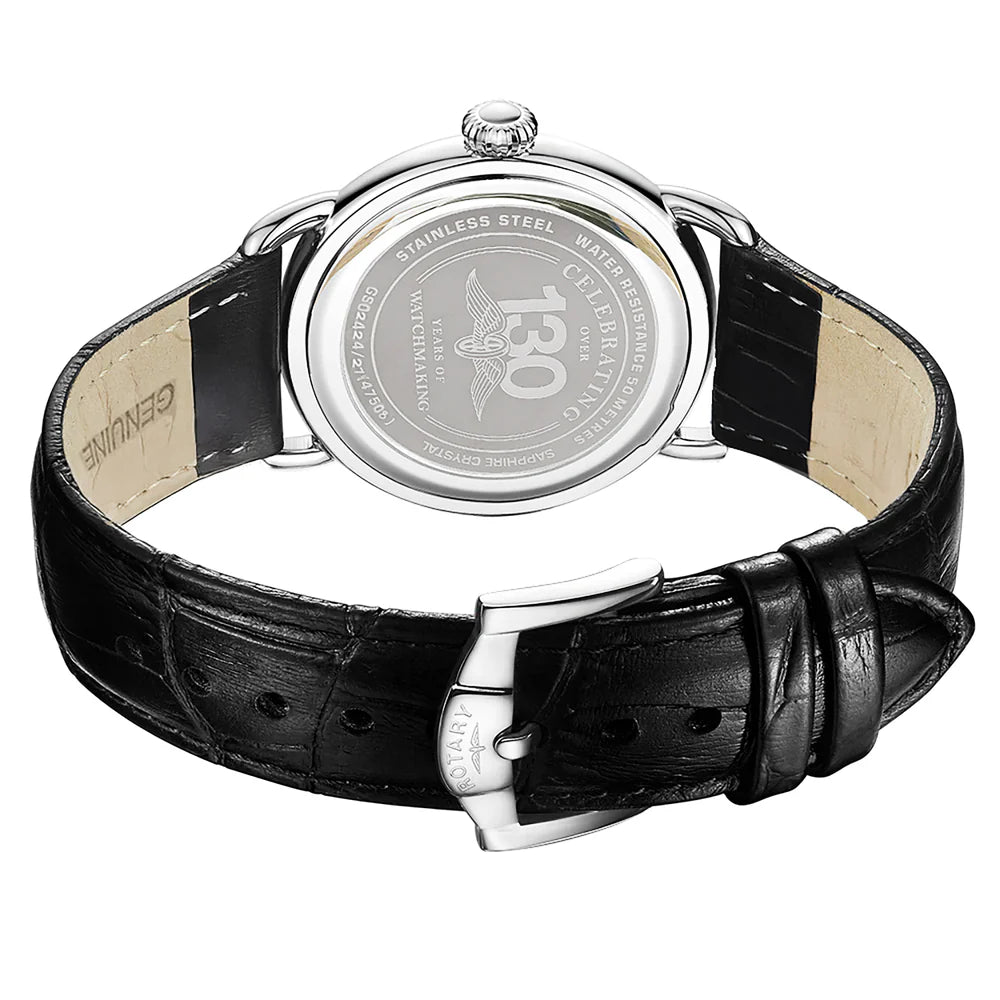 Rotary Heritage 'Sherlock' Men's Leather Strap Watch GS02424/21