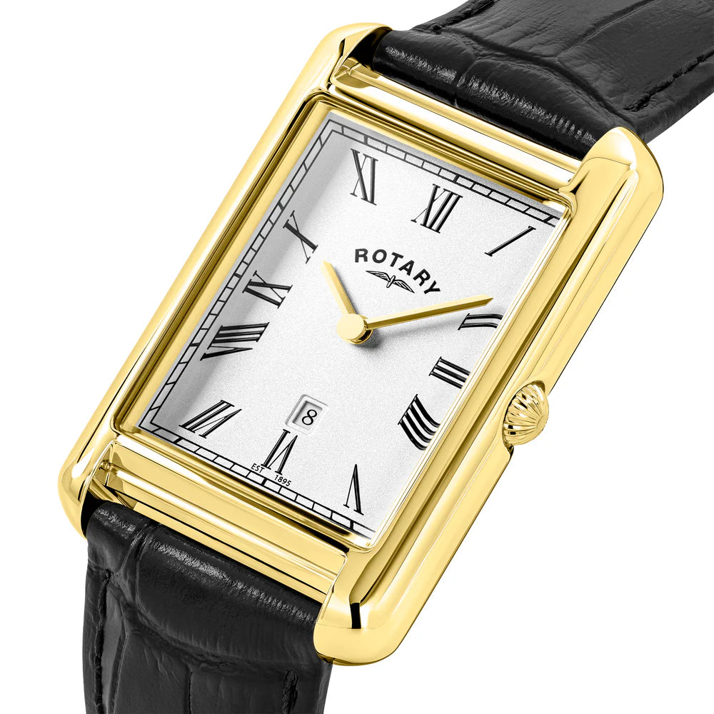 Rotary Heritage Men's Leather Strap Watch GS05283/01 side