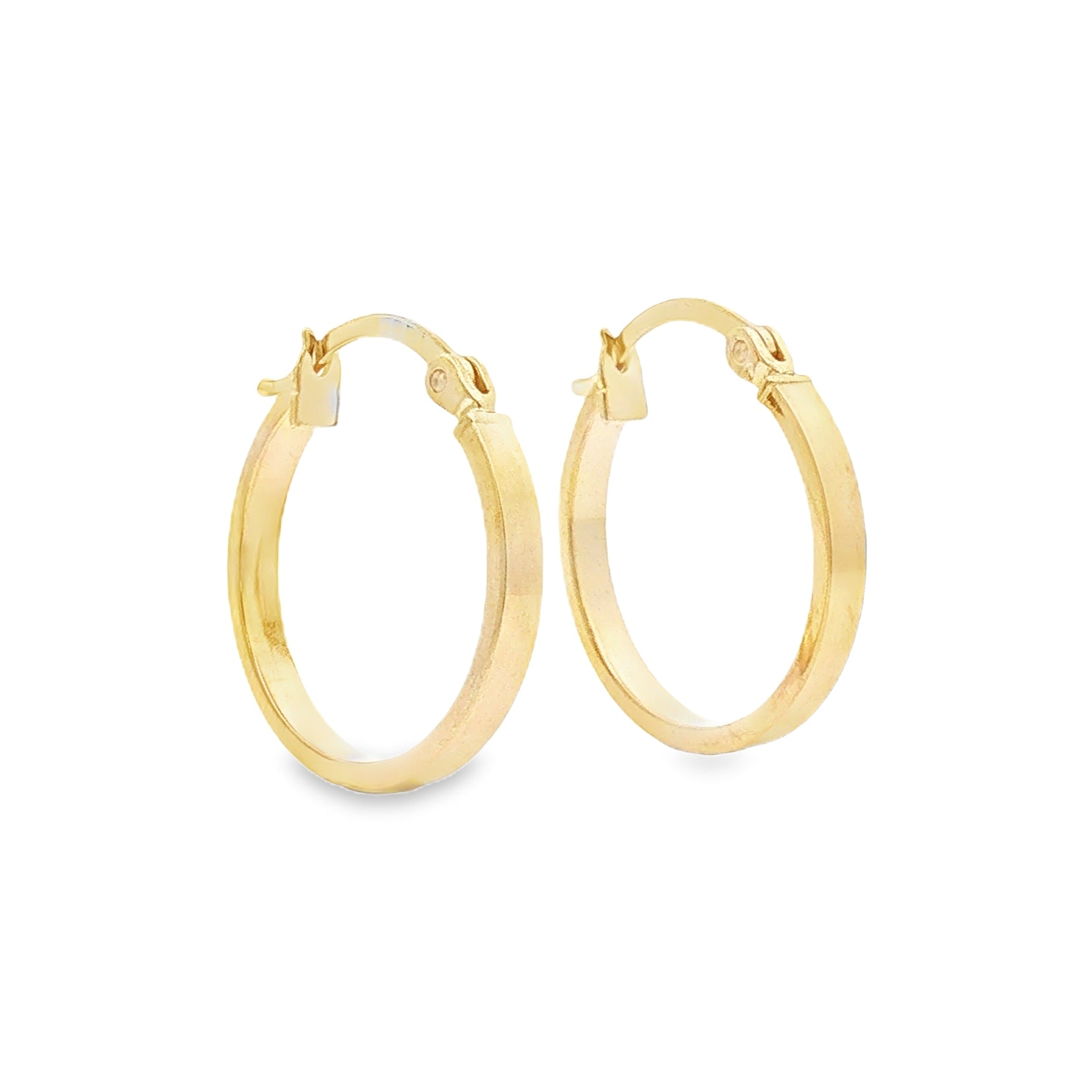 9ct Gold 15mm Hoop Earrings