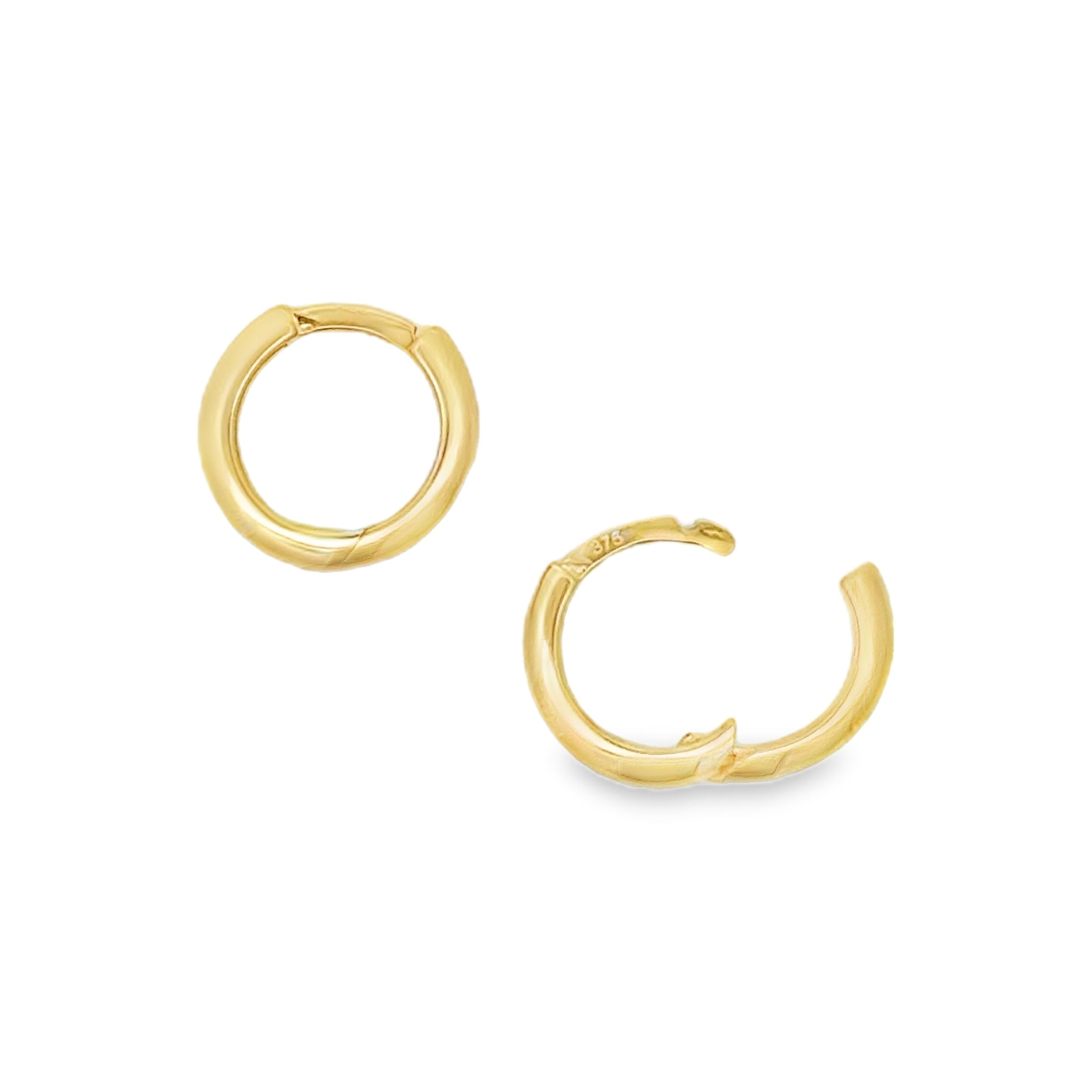 9ct Gold 12.5mm Huggy Earrings