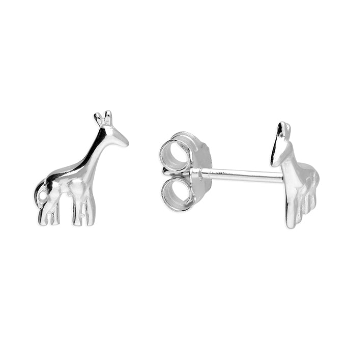 Sterling Silver Giraffe Stud Children's Earrings