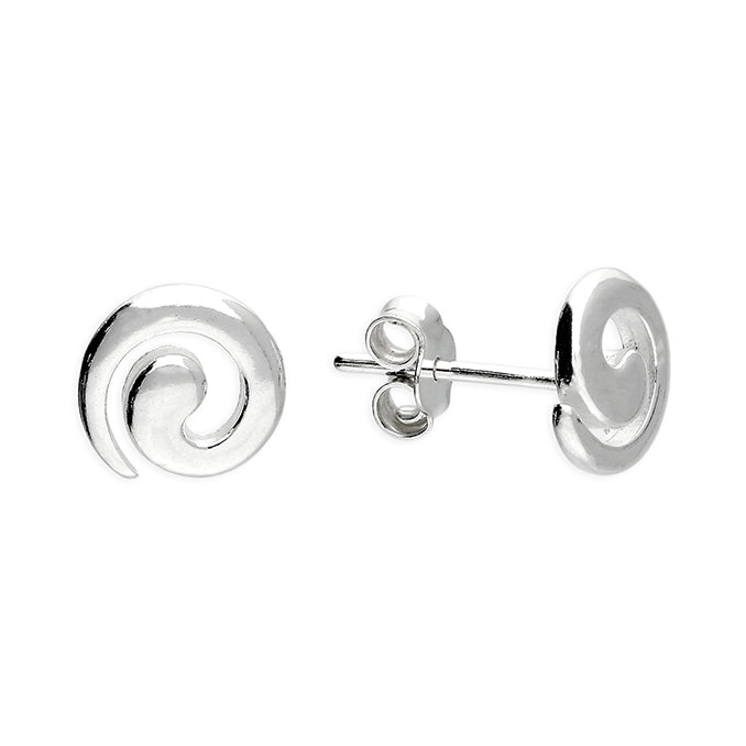 Sterling Silver Spiral Stud Earrings