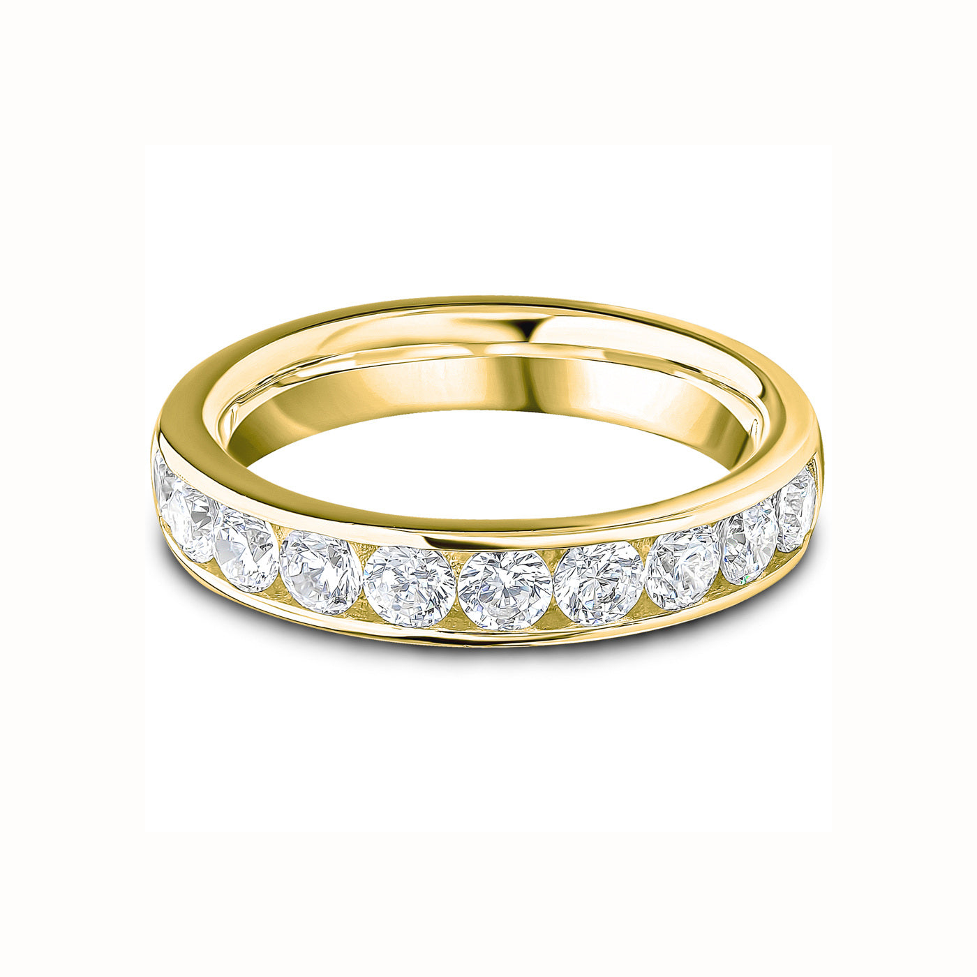 10 Stone Channel Set Diamond 1.00ct Eternity Ring 9ct Gold