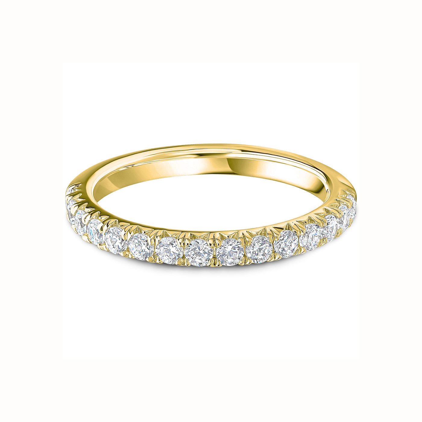 15 Stone Diamond French Pave 0.50ct Eternity Ring 18ct Gold