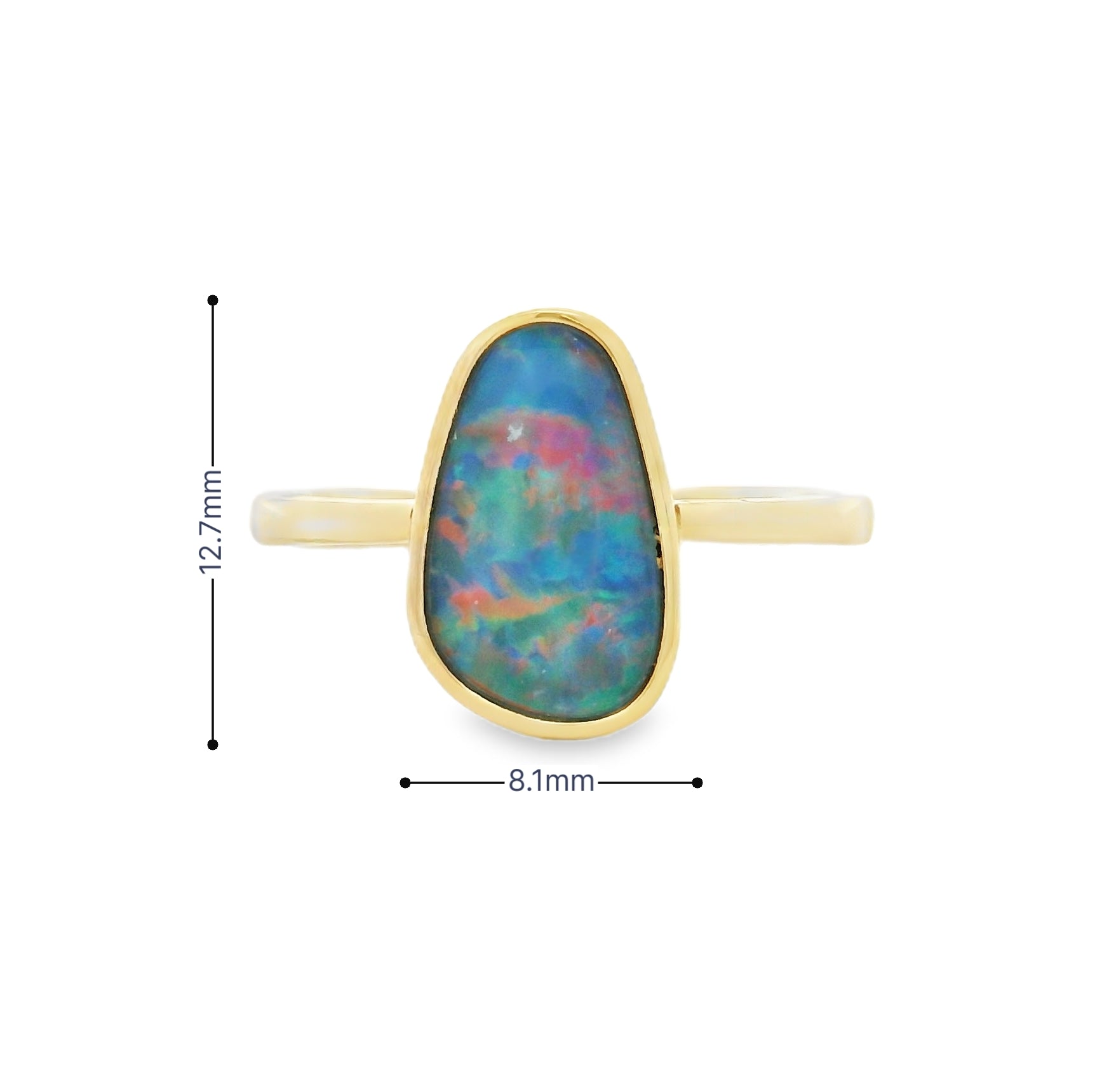 Solitaire Opal Ring 9ct Gold