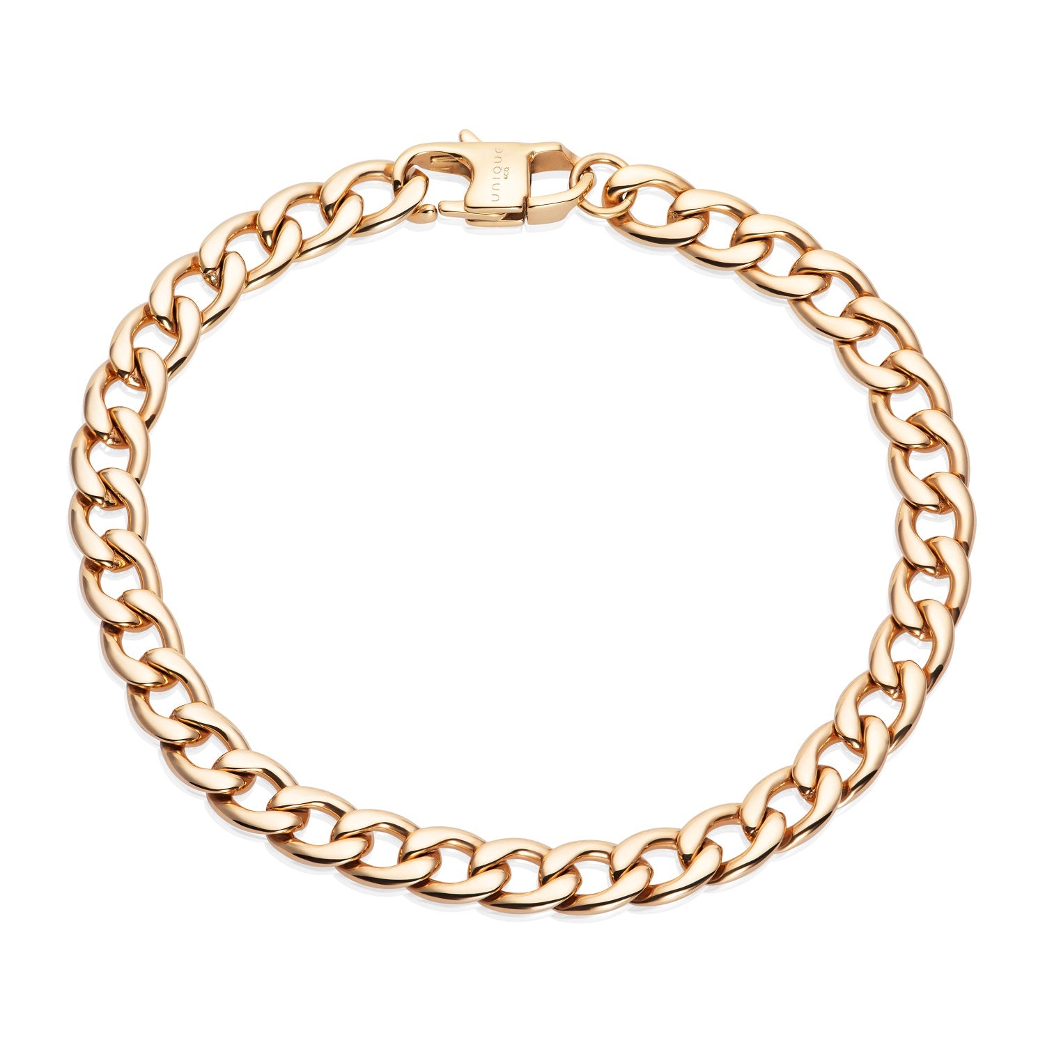 Unique & Co Mens Gold IP Steel Bracelet LAB214