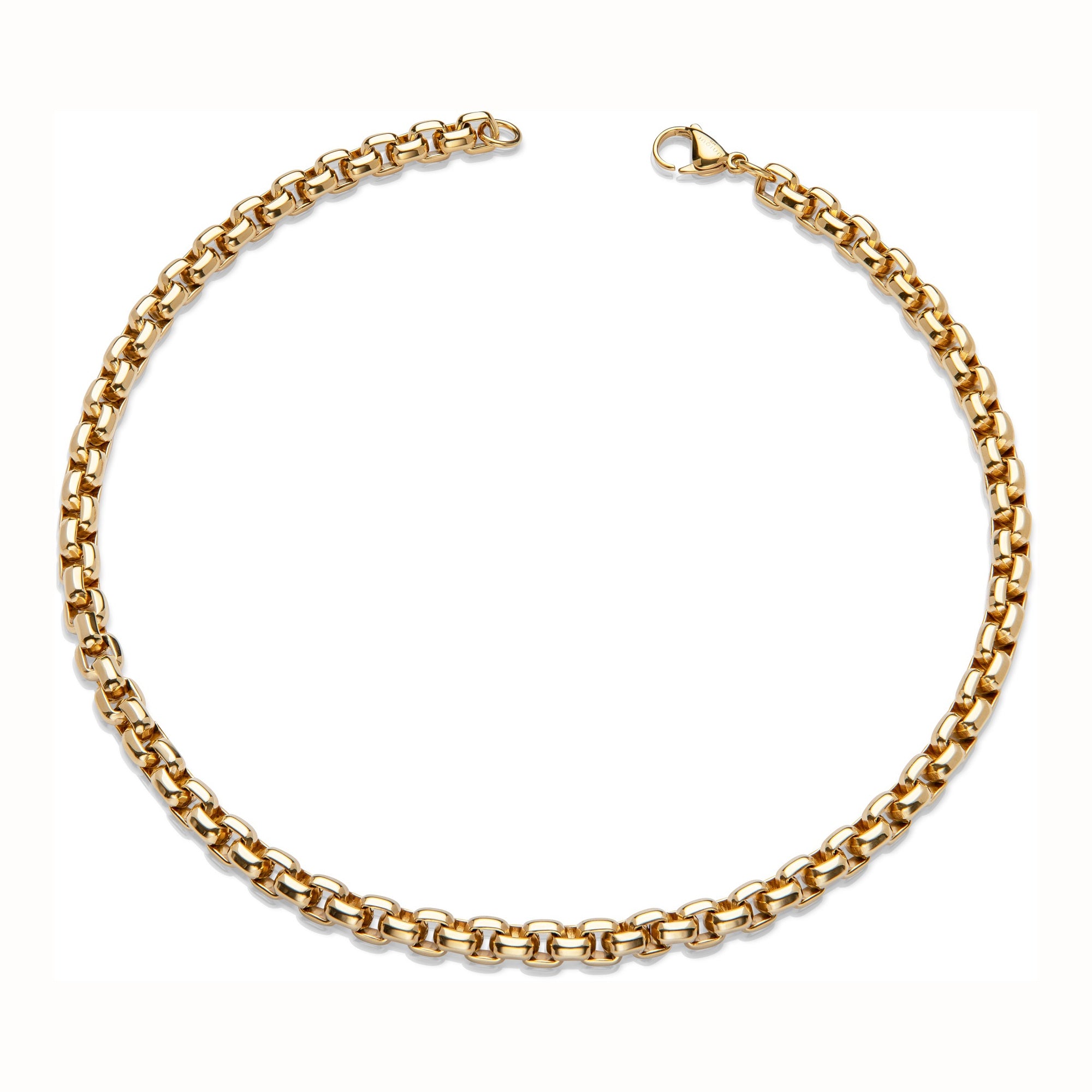 Unique & Co Men's Steel Gold IP Belcher Necklace LAK237