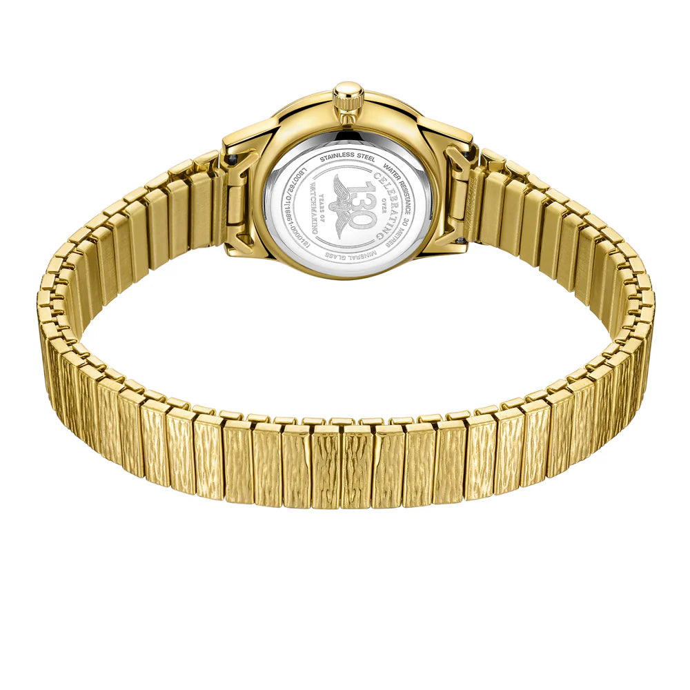 Rotary Heritage Altera Ladies Gold Tone Expansion Bracelet Watch LB00762/01 caes back